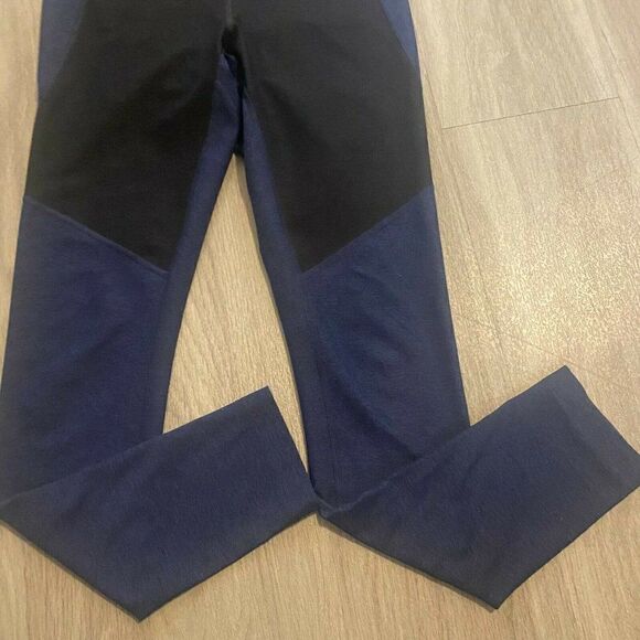 Outdoor Voices Womens Blue Black Elastic Waist Stretch Activewear Pant Sz Medium - Picture 2 of 8